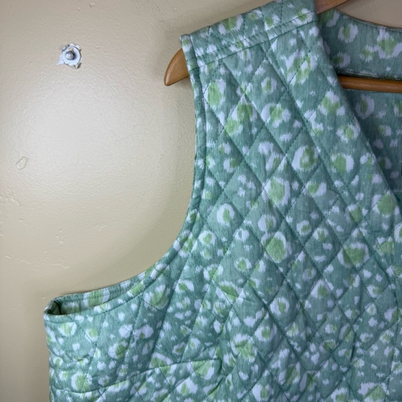 Isaac Mizrahi Live! Quilted Cotton 2X Vest‎ Jacket Pale Aloe New Outdoor - Picture 4 of 7